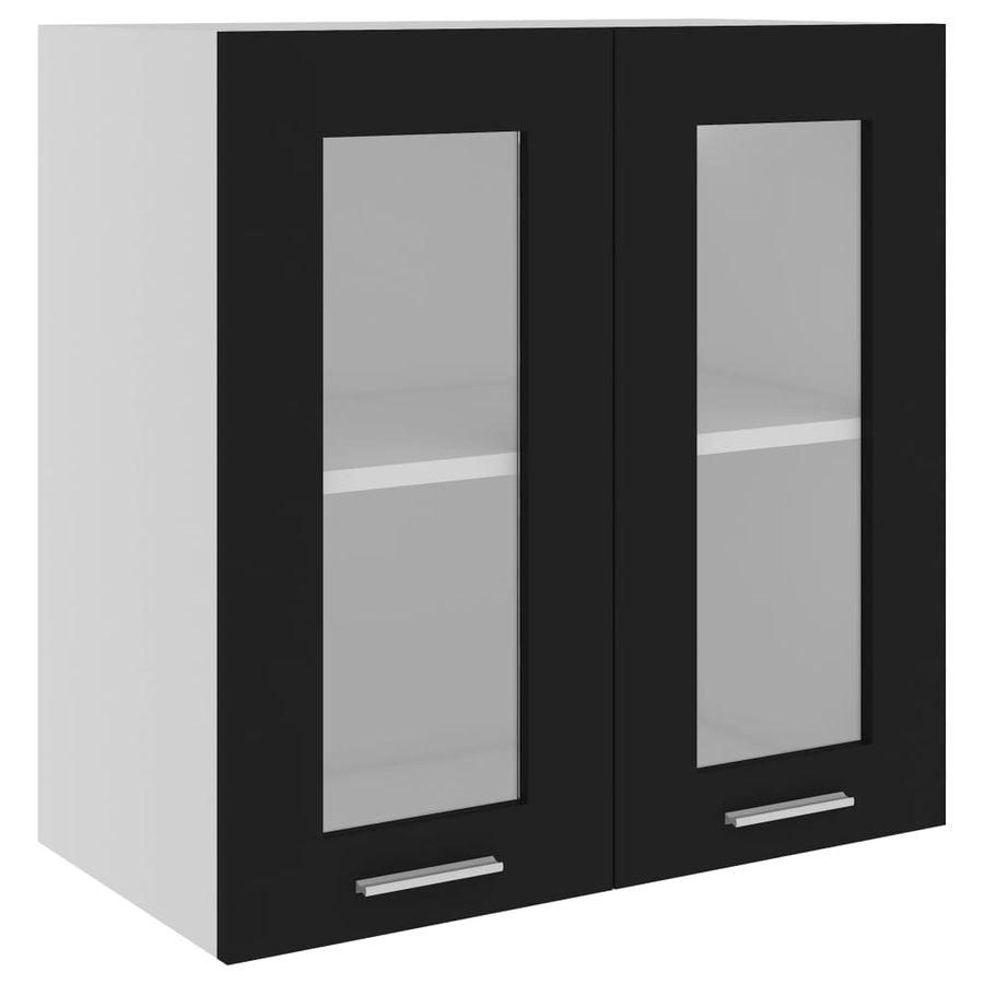 Hangkast 60x31x60 cm spaanplaat zwart Zwart
