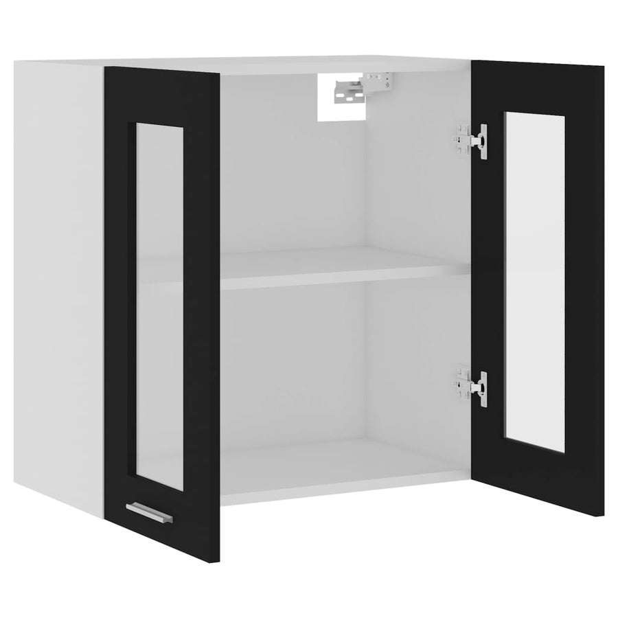Hangkast 60x31x60 cm spaanplaat zwart Zwart