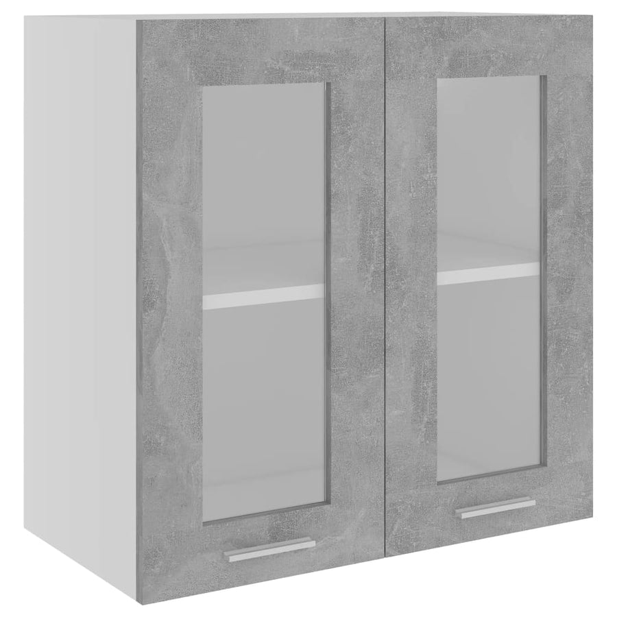 Hangkast 60x31x60 cm spaanplaat betongrijs Hangkast glas 60 cm