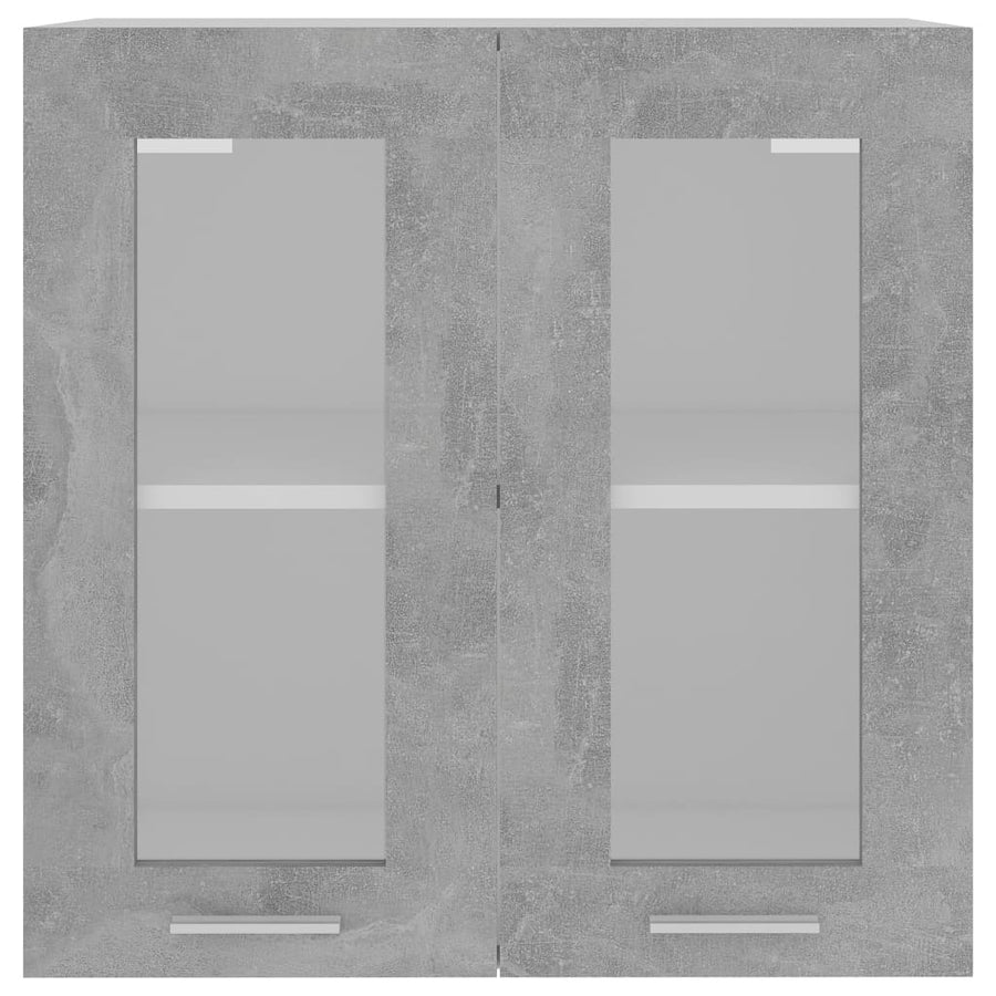 Hangkast 60x31x60 cm spaanplaat betongrijs Hangkast glas 60 cm
