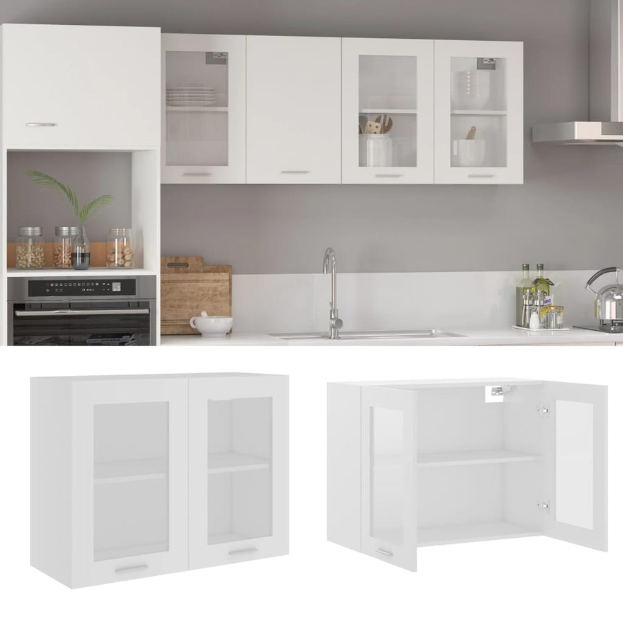 Hangkast 80x31x60 cm spaanplaat wit Wit