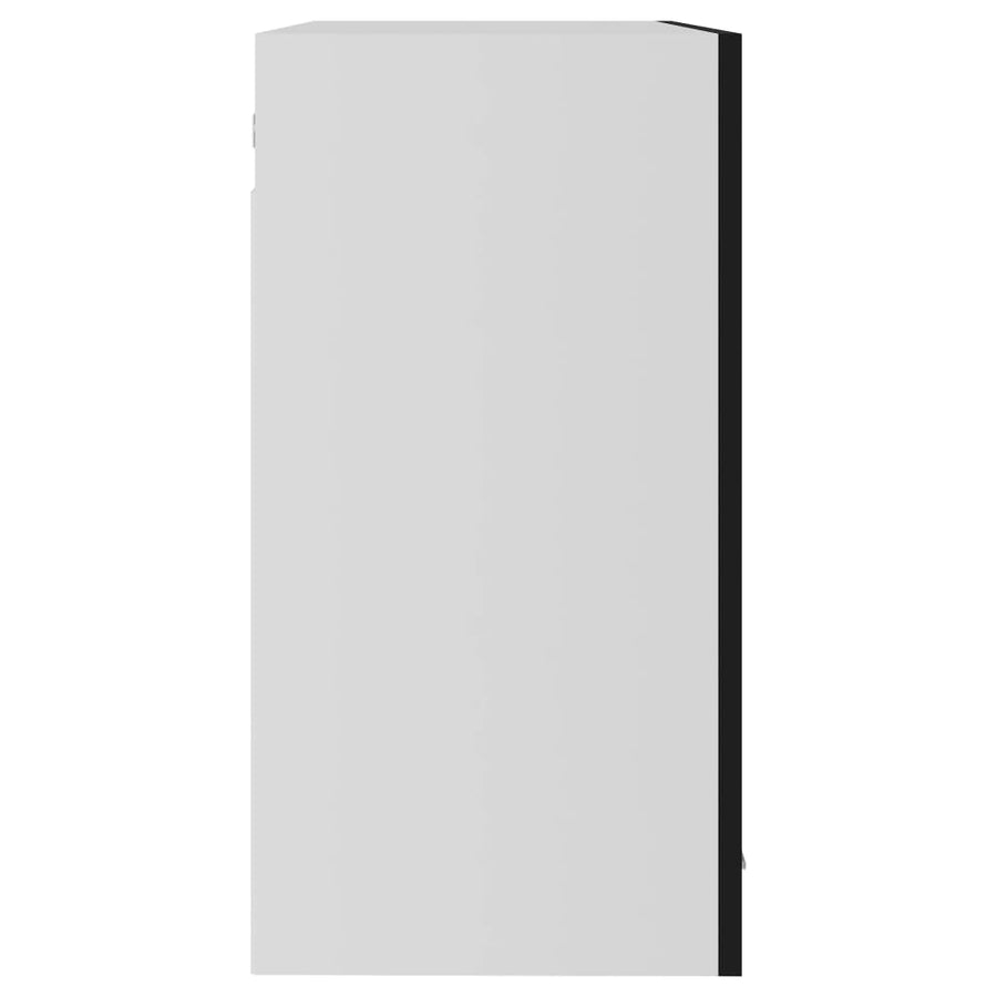 Hangkast 80x31x60 cm spaanplaat zwart Hangkast glas 80 cm