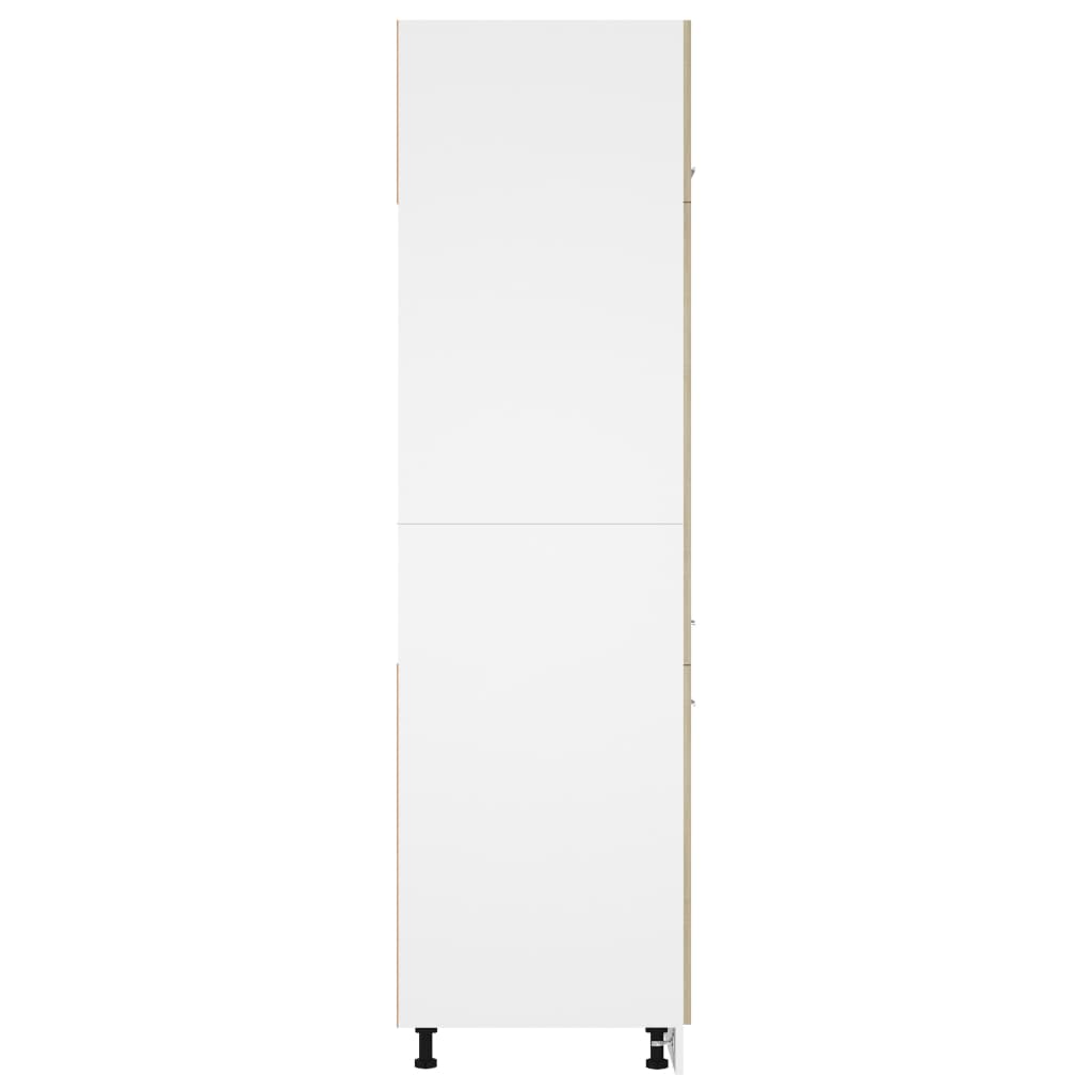 Koelkastkast 60x57x207 cm bewerkt hout sonoma eikenkleurig