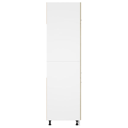 Koelkastkast 60x57x207 cm bewerkt hout sonoma eikenkleurig
