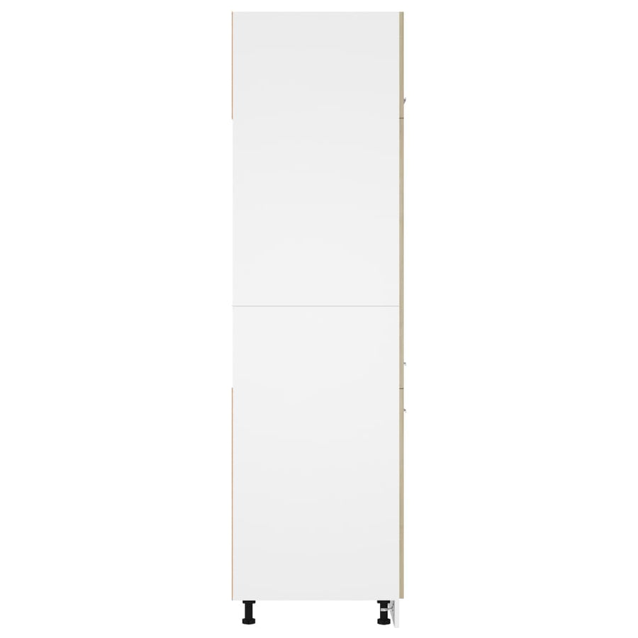 Koelkastkast 60x57x207 cm bewerkt hout sonoma eikenkleurig