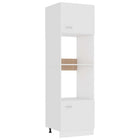 Microwave cabinet Lyon 60x57x207 cm engineered wood white