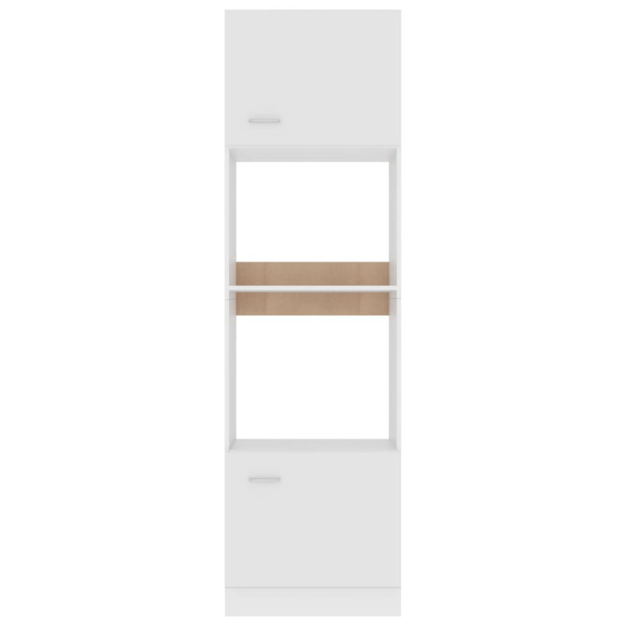 Magnetronkast 60x57x207 cm bewerkt hout wit Magnetronkast