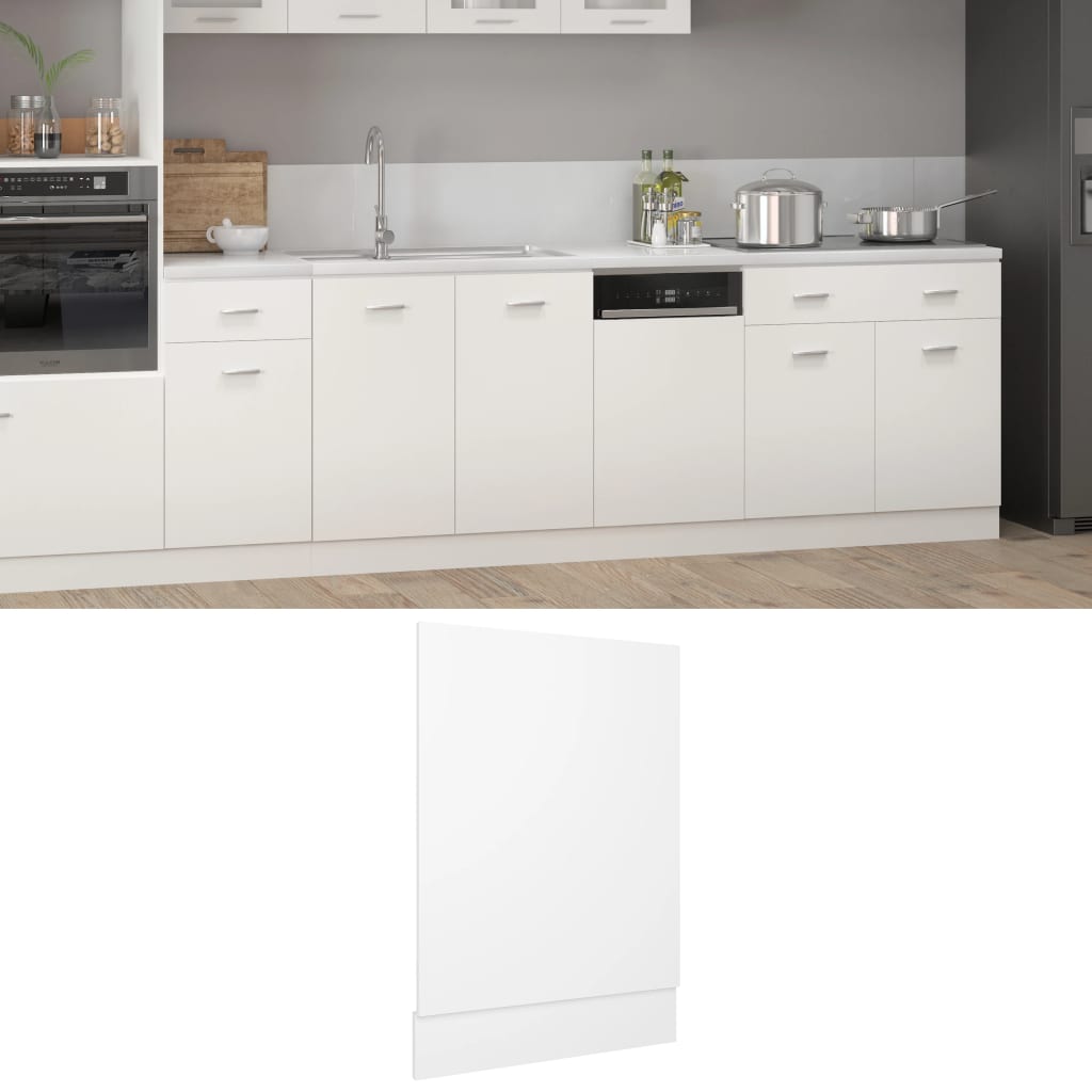 Vaatwasserpaneel Lyon 45x3x67 cm bewerkt hout wit