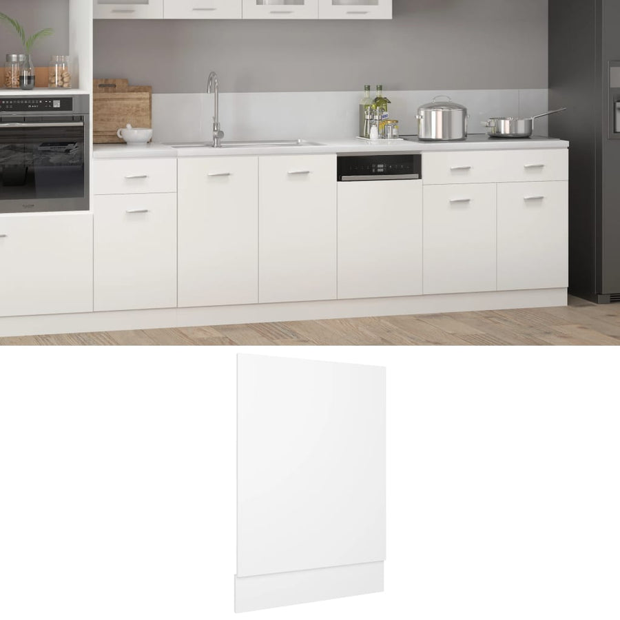 Vaatwasserpaneel Lyon 45x3x67 cm bewerkt hout wit