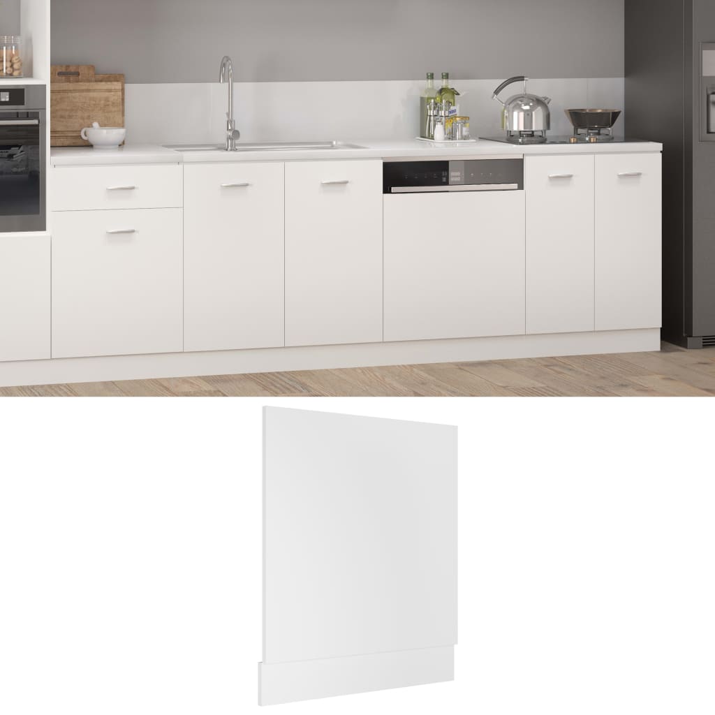 Vaatwasserpaneel Lyon 59,5x3x67 cm bewerkt hout wit