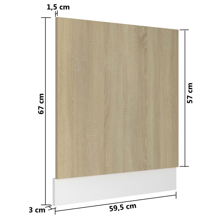 Vaatwasserpaneel Lyon 59,5x3x67 cm sonoma eikenkleurig