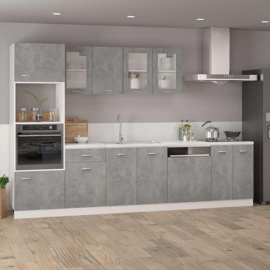 Vaatwasserpaneel Lyon 59,5x3x67 cm bewerkt hout betongrijs