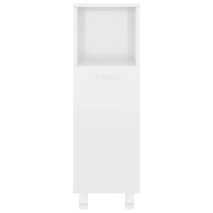 Badkamerkast 30X30X95 Cm Spaanplaat Hoogglans wit