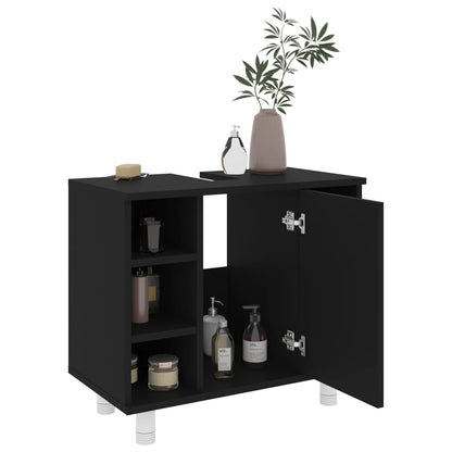 Badkamerkast 60X32X53,5 Cm Spaanplaat Zwart