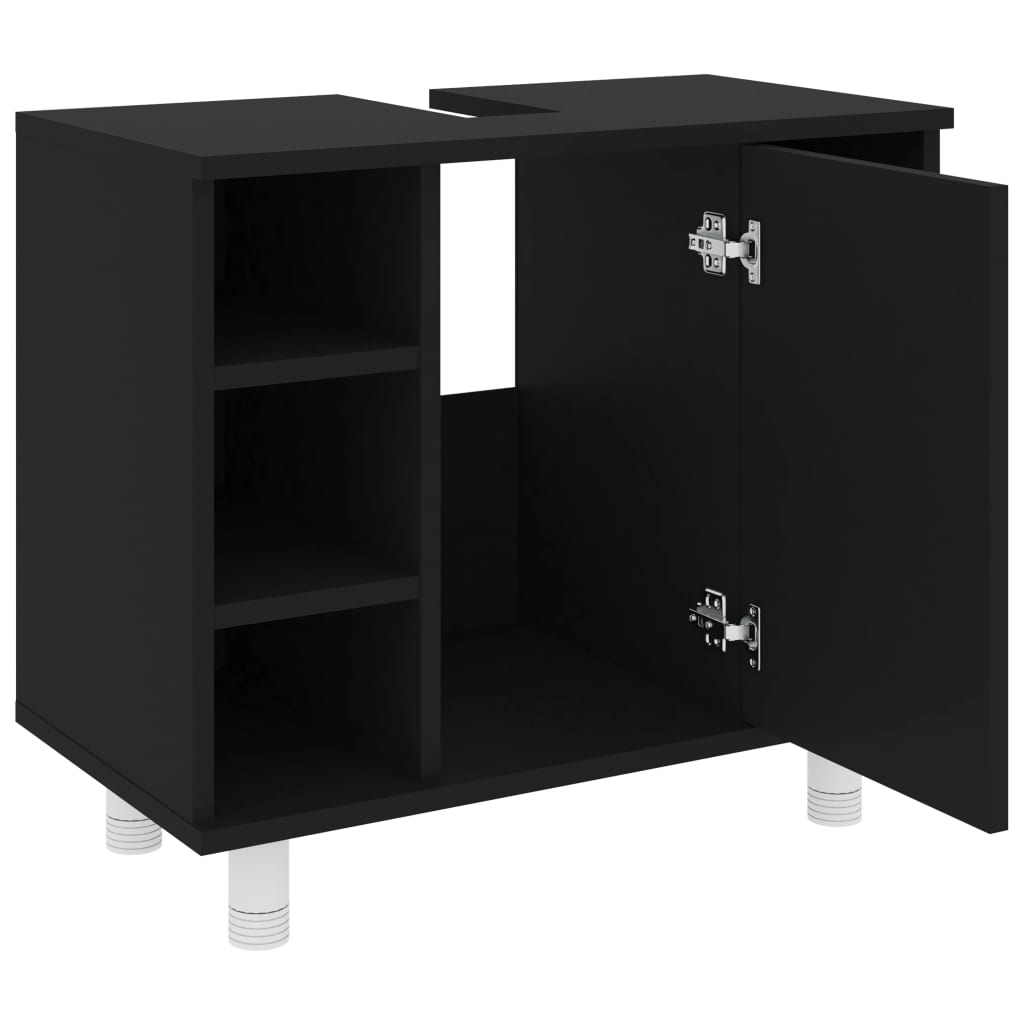 Badkamerkast 60X32X53,5 Cm Spaanplaat Zwart
