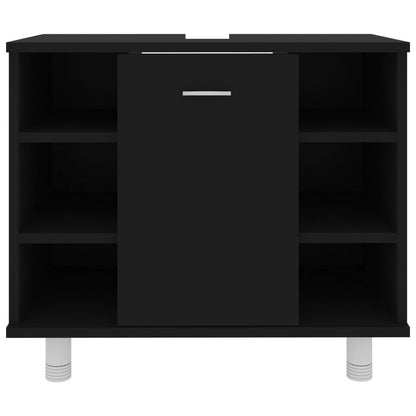 Badkamerkast 60X32X53,5 Cm Spaanplaat Zwart