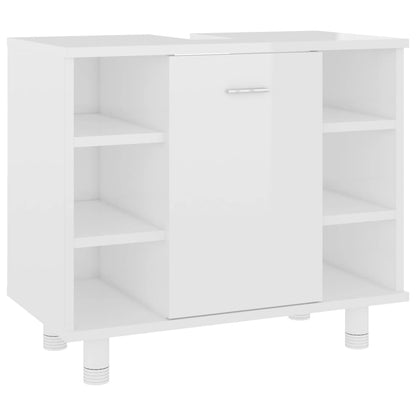 Badkamerkast 60X32X53,5 Cm Spaanplaat Hoogglans wit