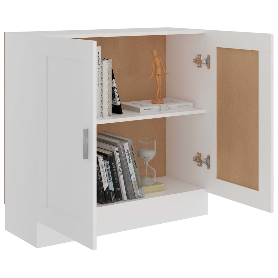 Boekenkast 82,5X30,5X80 Cm Bewerkt Hout 82.5 x 30.5 x 80 cm Wit