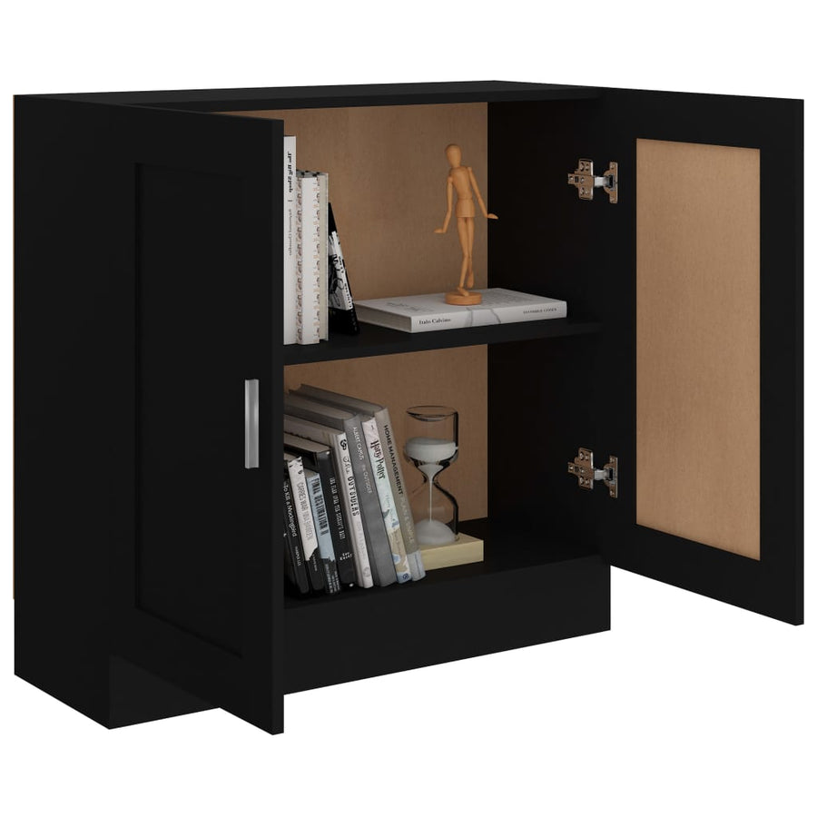 Boekenkast 82,5X30,5X80 Cm Spaanplaat 82.5 x 30.5 x 80 cm Zwart