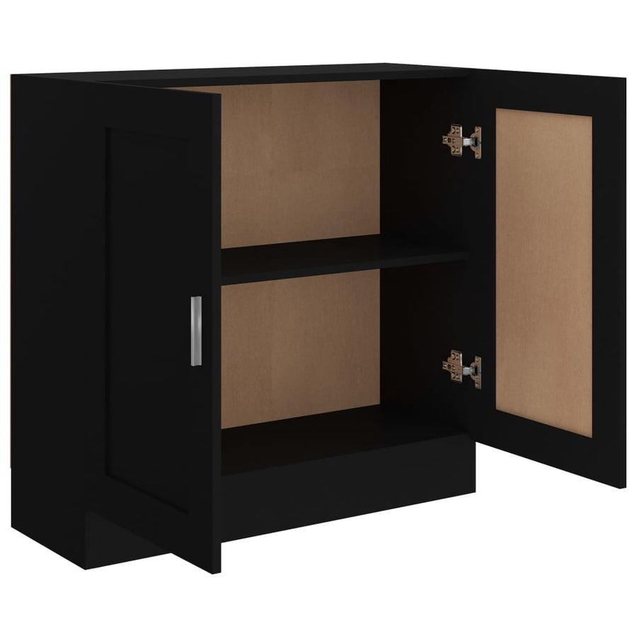 Boekenkast 82,5X30,5X80 Cm Spaanplaat 82.5 x 30.5 x 80 cm Zwart