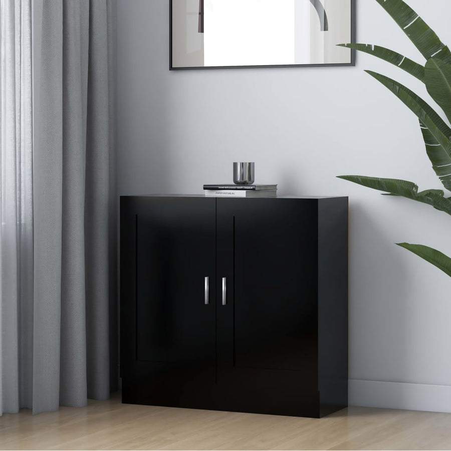 Boekenkast 82,5X30,5X80 Cm Spaanplaat 82.5 x 30.5 x 80 cm Zwart