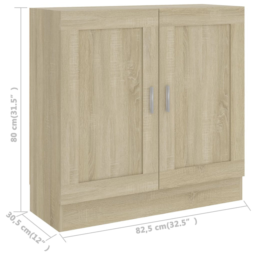 Boekenkast 82,5X30,5X80 Cm Spaanplaat Kleurig 82.5 x 30.5 x 80 cm Sonoma eiken