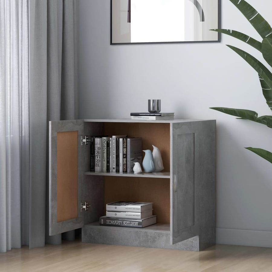 Boekenkast 82,5X30,5X80 Cm Spaanplaat 82.5 x 30.5 x 80 cm Betongrijs
