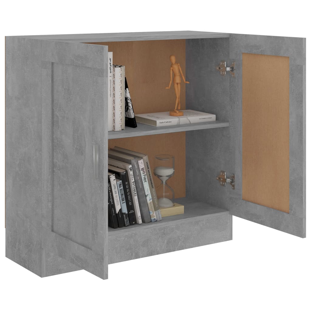 Boekenkast 82,5X30,5X80 Cm Spaanplaat 82.5 x 30.5 x 80 cm Betongrijs