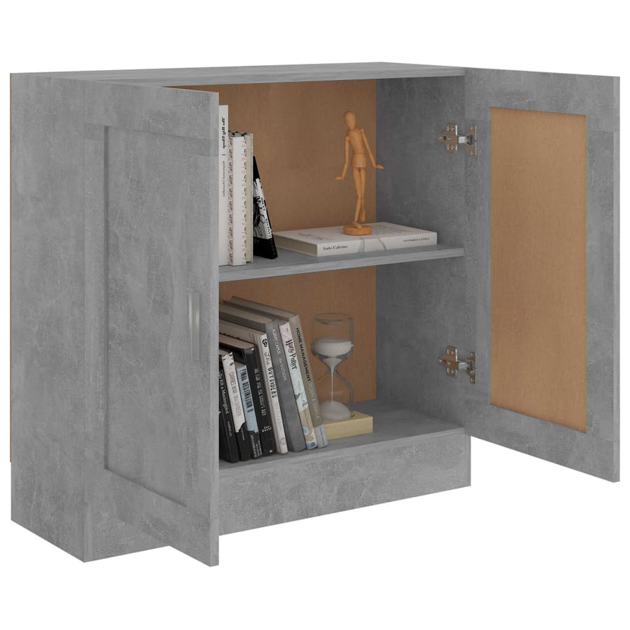 Boekenkast 82,5X30,5X80 Cm Spaanplaat 82.5 x 30.5 x 80 cm Betongrijs