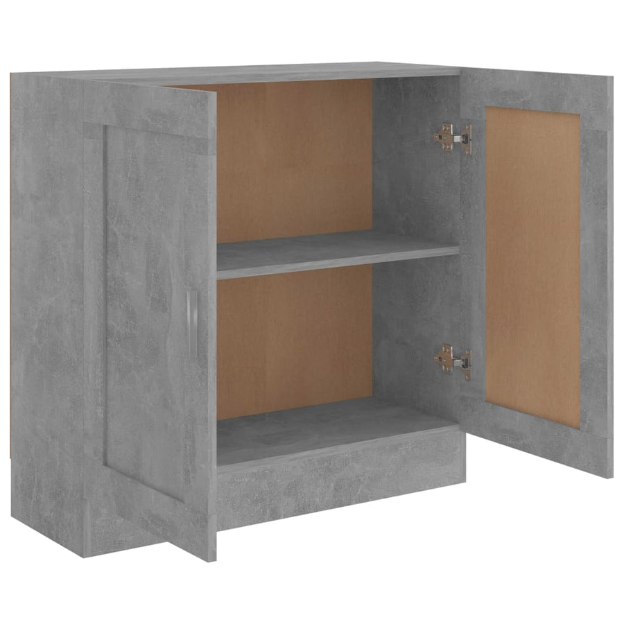 Boekenkast 82,5X30,5X80 Cm Spaanplaat 82.5 x 30.5 x 80 cm Betongrijs