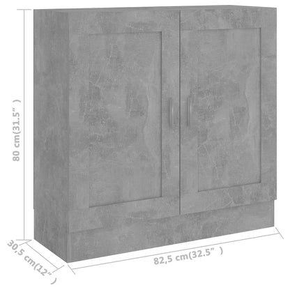 Boekenkast 82,5X30,5X80 Cm Spaanplaat 82.5 x 30.5 x 80 cm Betongrijs