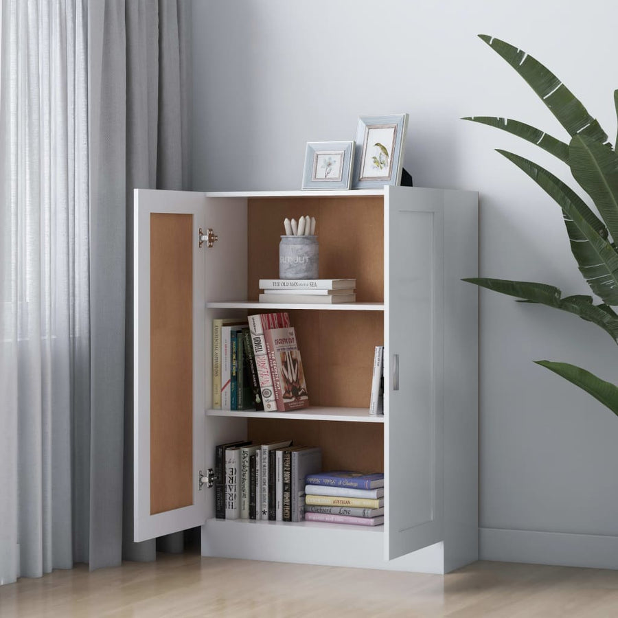 Boekenkast 82,5X30,5X5 Cm Spaanplaat 82.5 x 30.5 x 115 cm Wit