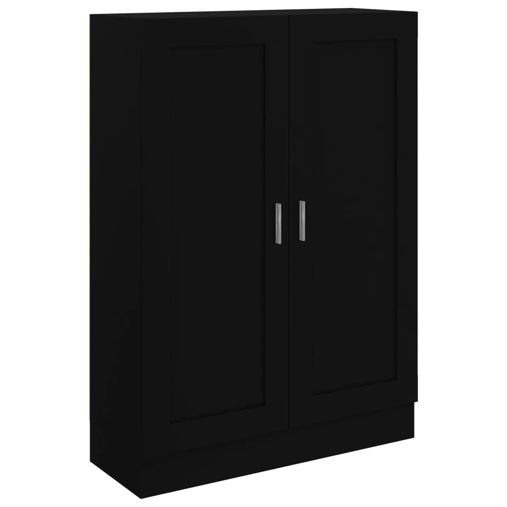 Boekenkast 82,5x30,5x115 cm spaanplaat zwart