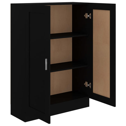 Boekenkast 82,5x30,5x115 cm spaanplaat zwart