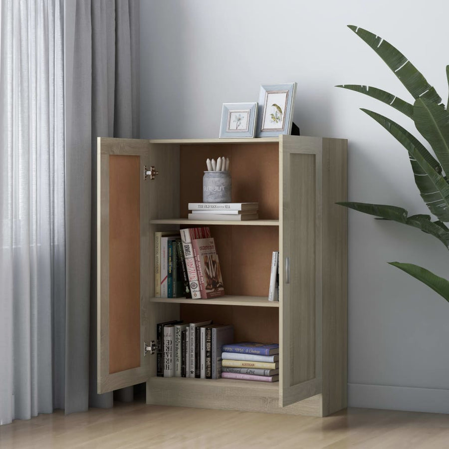 Boekenkast 82,5X30,5X5 Cm Spaanplaat Kleurig 82.5 x 30.5 x 115 cm Sonoma eiken