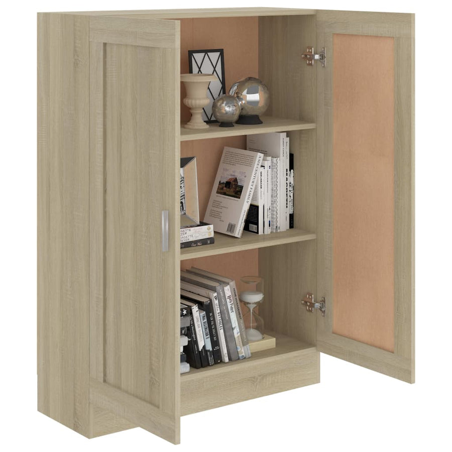 Boekenkast 82,5X30,5X5 Cm Spaanplaat Kleurig 82.5 x 30.5 x 115 cm Sonoma eiken