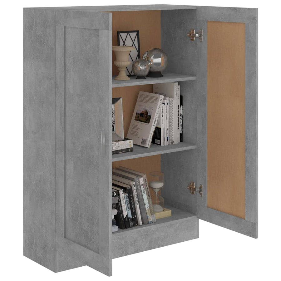 Boekenkast 82,5X30,5X5 Cm Spaanplaat 82.5 x 30.5 x 115 cm Betongrijs