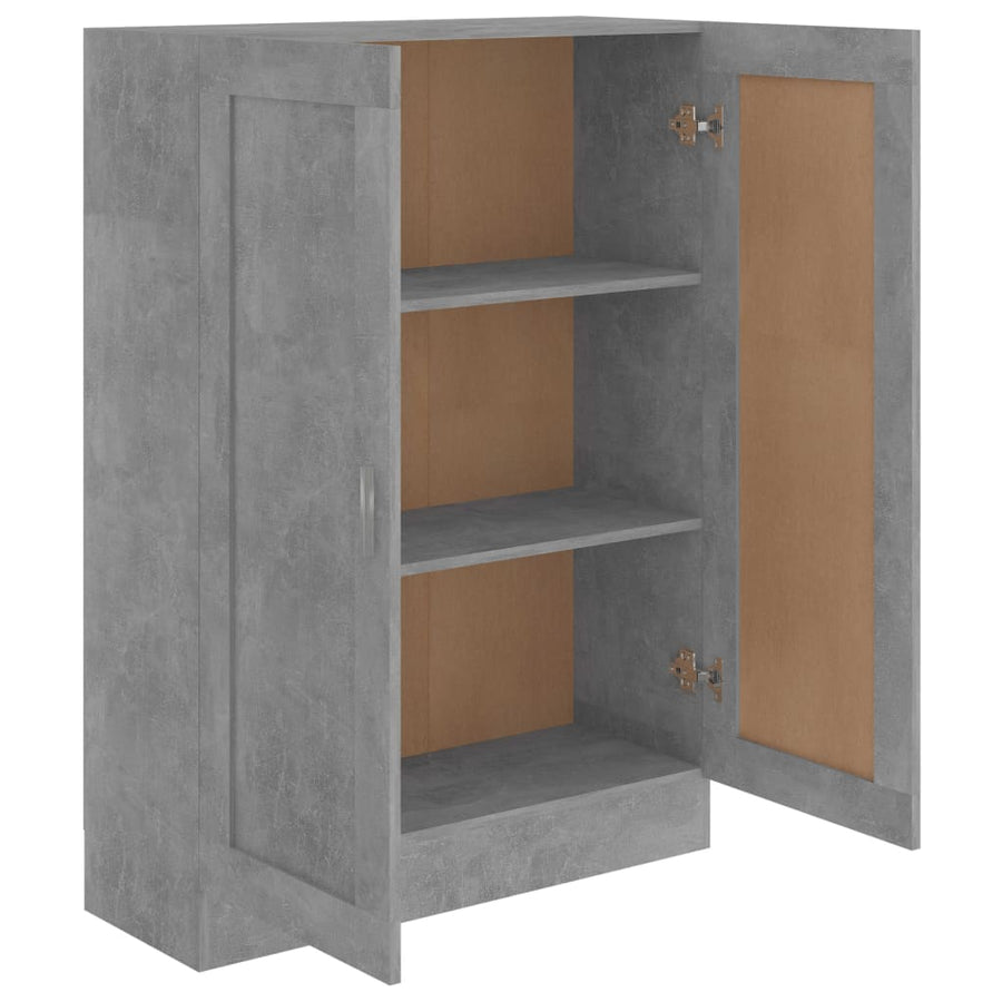 Boekenkast 82,5X30,5X5 Cm Spaanplaat 82.5 x 30.5 x 115 cm Betongrijs