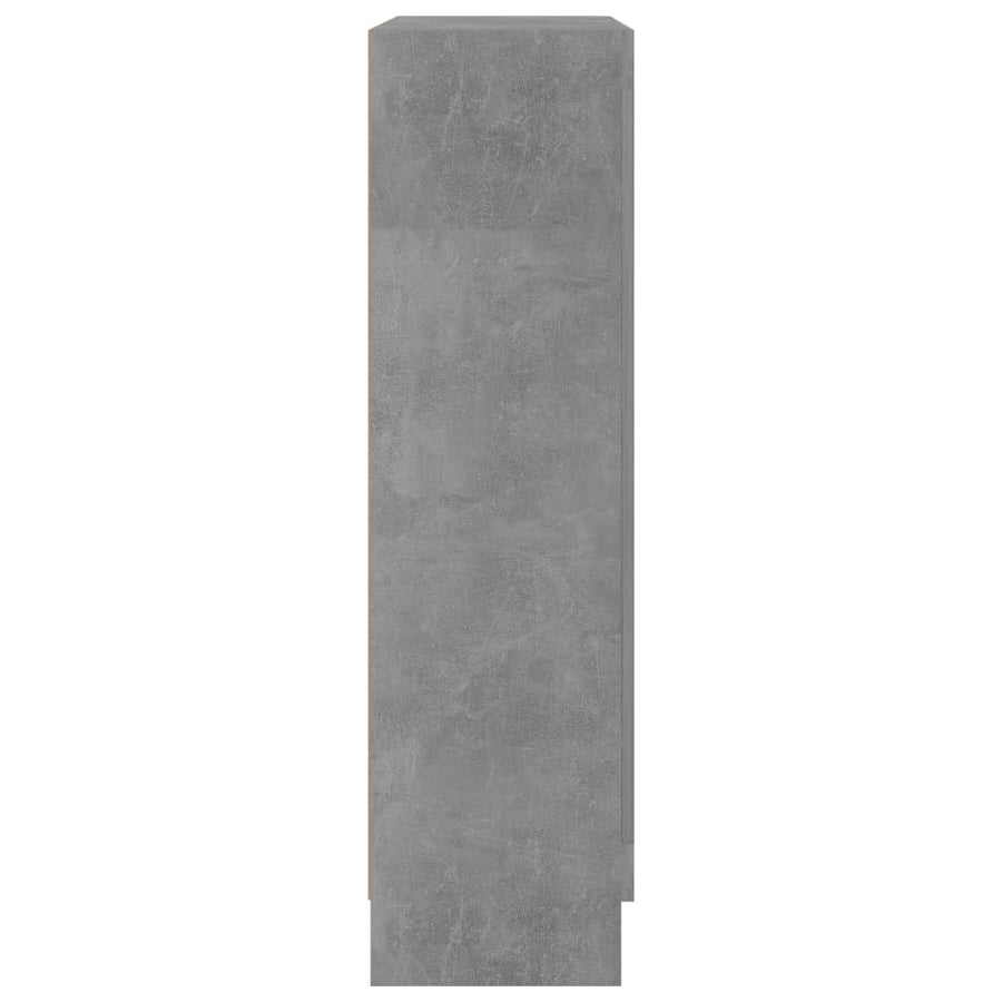 Boekenkast 82,5X30,5X5 Cm Spaanplaat 82.5 x 30.5 x 115 cm Betongrijs