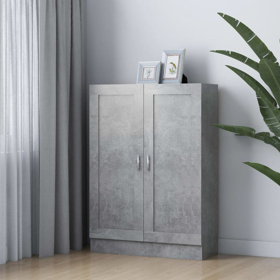 Boekenkast 82,5X30,5X5 Cm Spaanplaat 82.5 x 30.5 x 115 cm Betongrijs