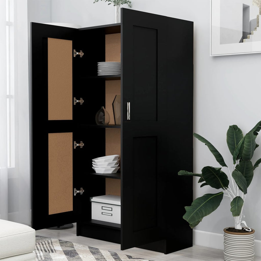 Boekenkast 82,5X30,5X50 Cm Spaanplaat 82.5 x 30.5 x 150 cm Zwart