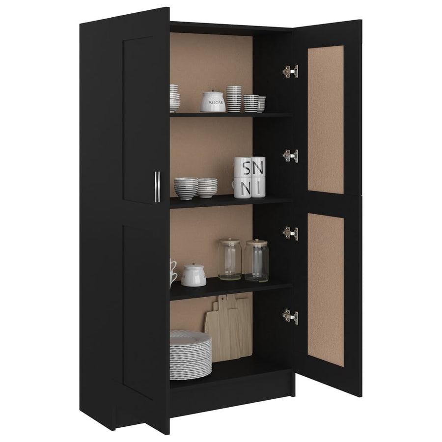 Boekenkast 82,5X30,5X50 Cm Spaanplaat 82.5 x 30.5 x 150 cm Zwart