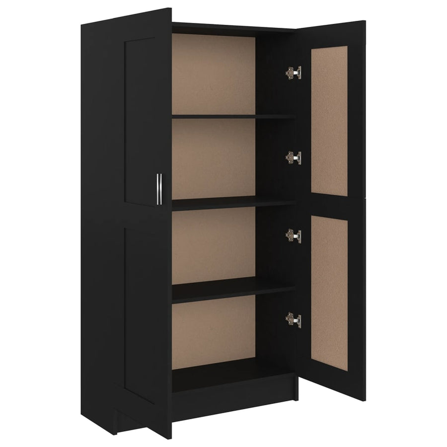 Boekenkast 82,5X30,5X50 Cm Spaanplaat 82.5 x 30.5 x 150 cm Zwart