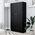Boekenkast 82,5x30,5x150 cm spaanplaat zwart