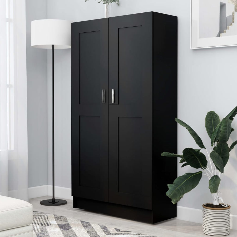 Boekenkast 82,5X30,5X50 Cm Spaanplaat 82.5 x 30.5 x 150 cm Zwart