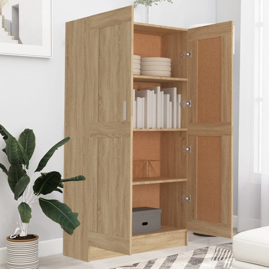 Boekenkast 82,5X30,5X50 Cm Spaanplaat Kleurig 82.5 x 30.5 x 150 cm Sonoma eiken