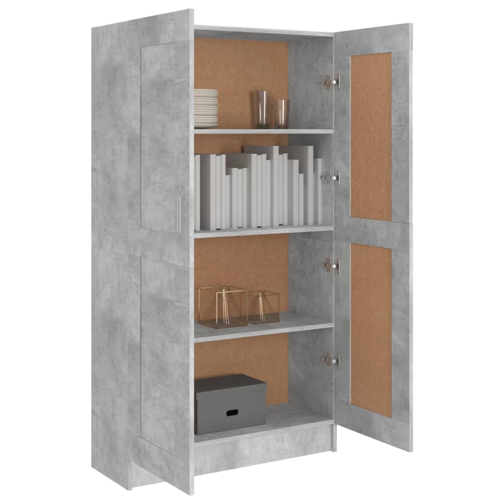 Boekenkast 82,5X30,5X50 Cm Spaanplaat 82.5 x 30.5 x 150 cm Betongrijs
