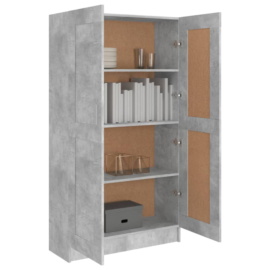 Boekenkast 82,5X30,5X50 Cm Spaanplaat 82.5 x 30.5 x 150 cm Betongrijs