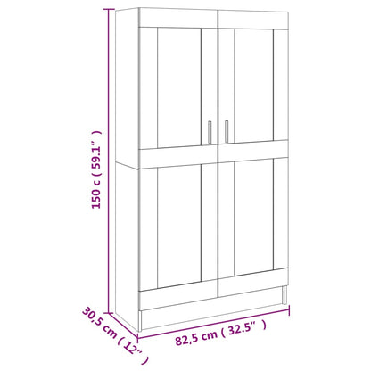 Boekenkast 82,5X30,5X50 Cm Spaanplaat 82.5 x 30.5 x 150 cm Betongrijs