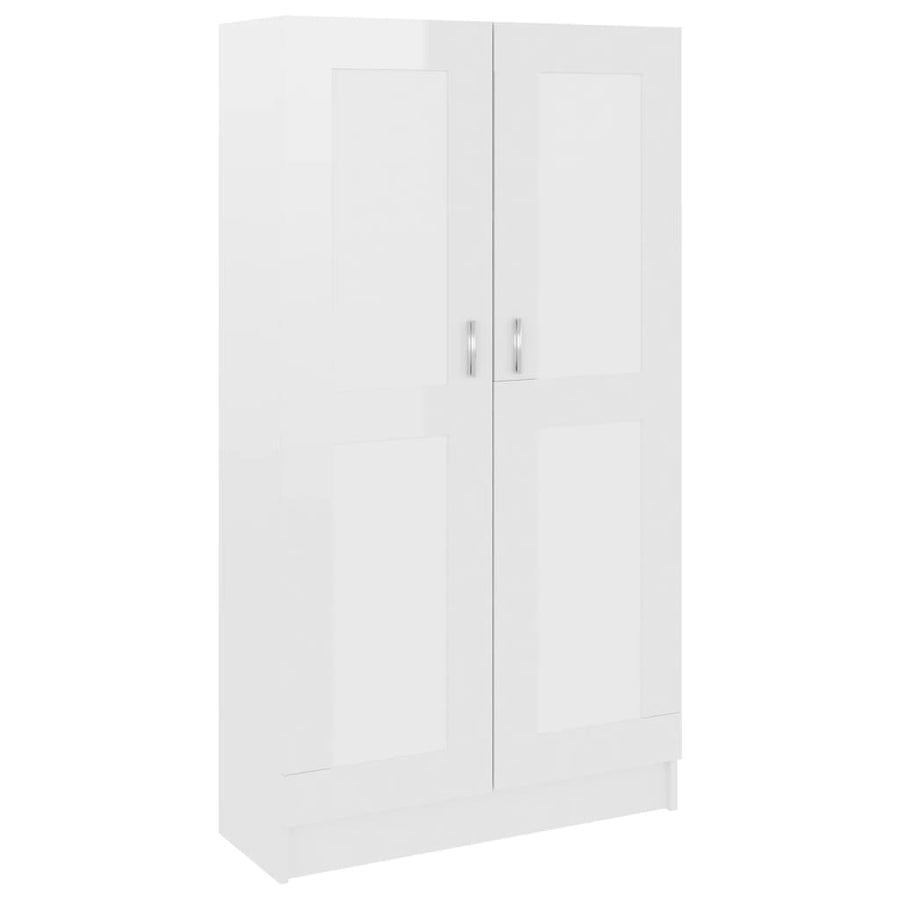 Boekenkast 82,5X30,5X50 Cm Bewerkt Hout 82.5 x 30.5 x 150 cm Hoogglans wit